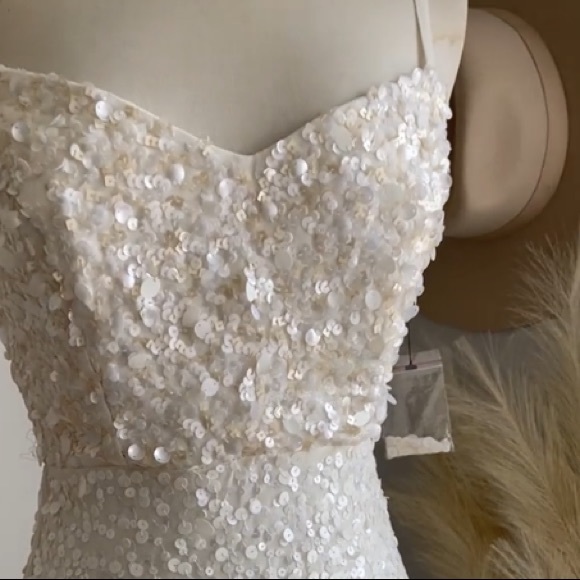 Lulus At Last White Sequin Mermaid Maxi Dress - Picture 7 of 17